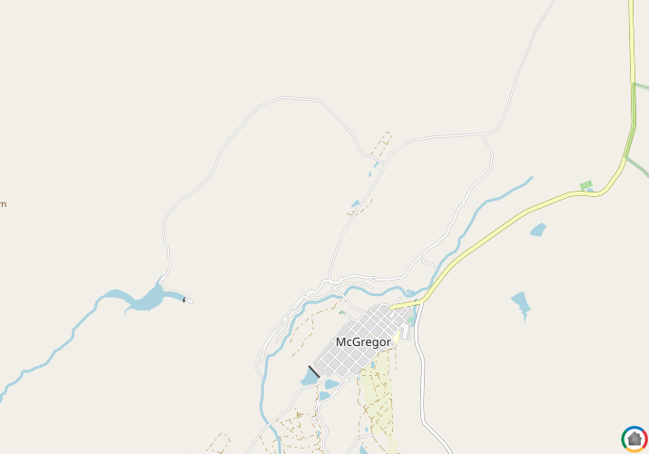 Map location of McGregor